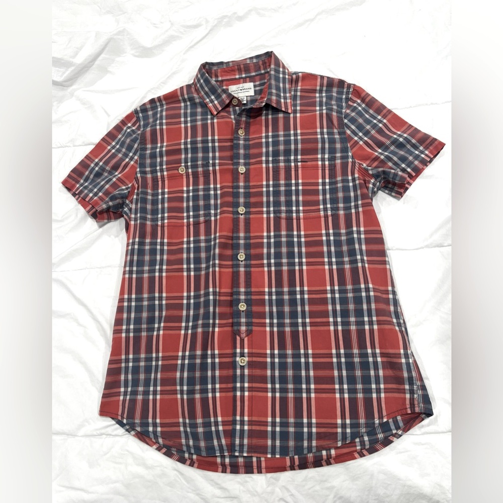Lucky Brand Shirt Men's Size M Multi-color Plaid Short Sleeve 7MP4808